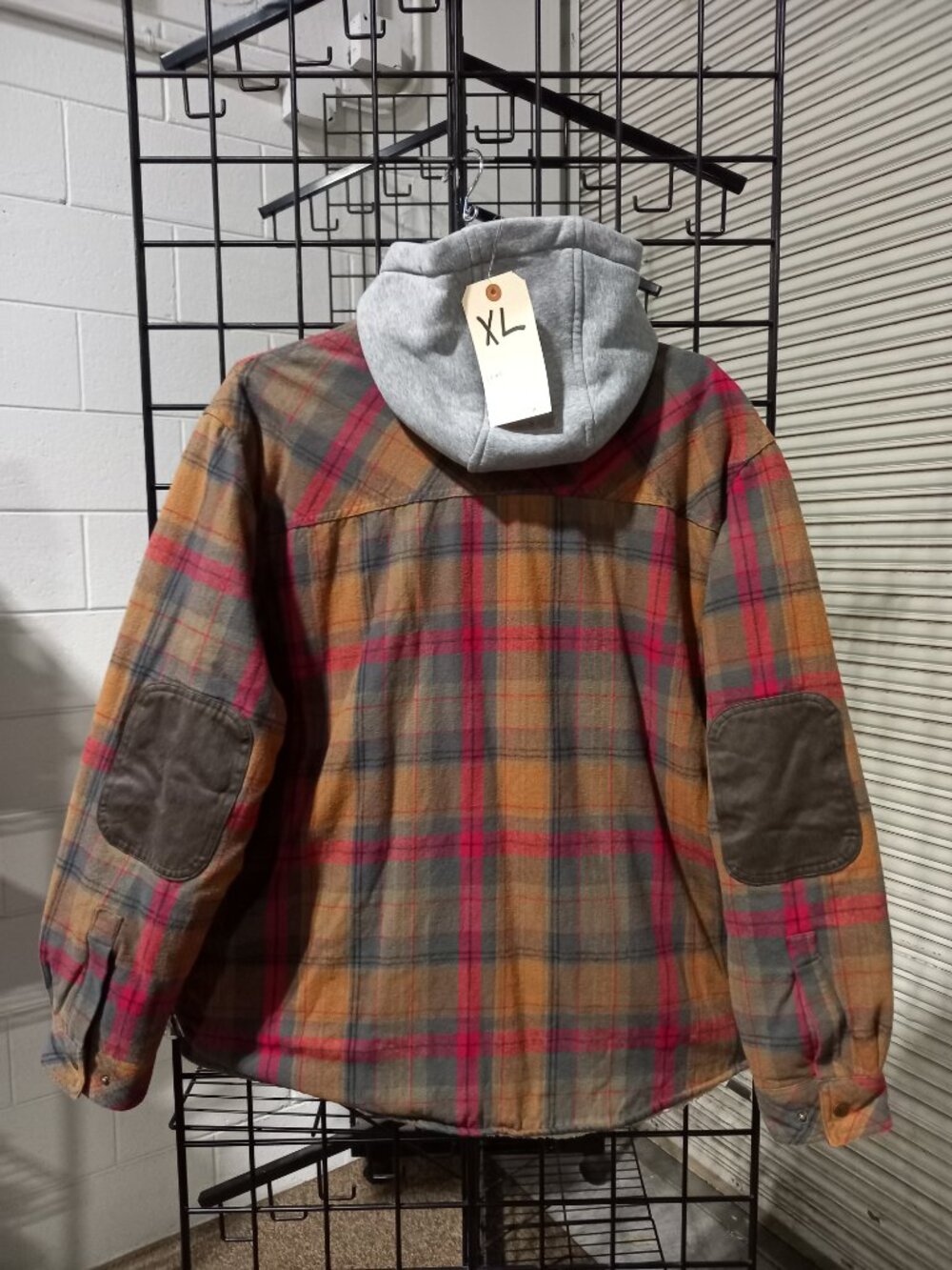 Men's Flannel Shirt Jacket Berber-Lined with Hood | XL - Picture 2 of 6